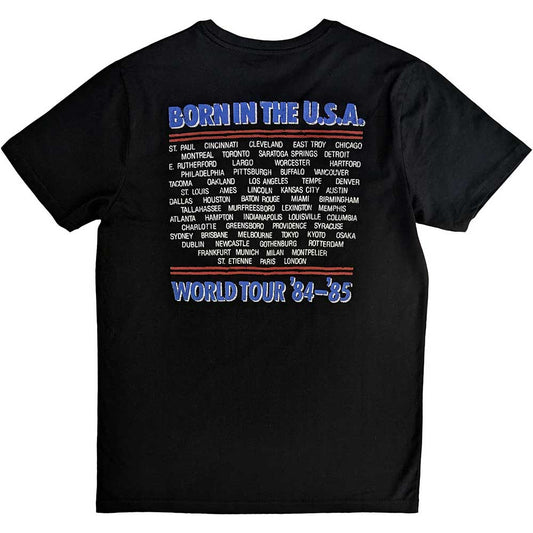 Bruce Springsteen Unisex T-Shirt: Born In The USA '85 (Back Print) T-Shirt