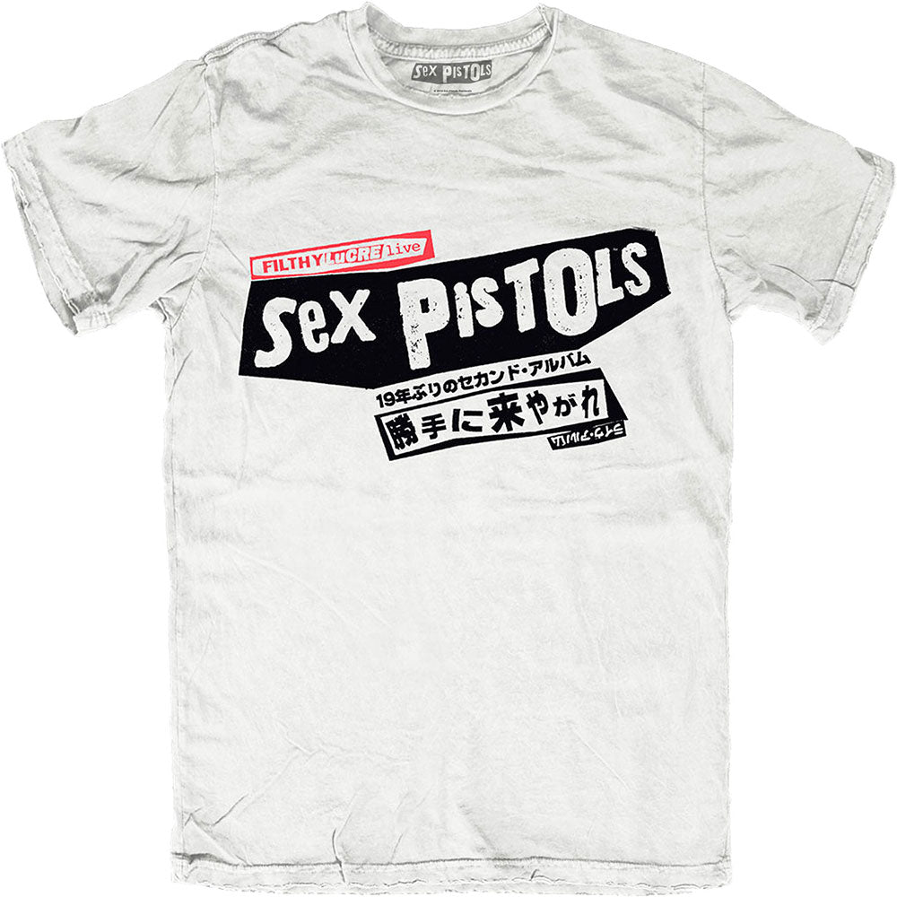 The Sex Pistols Unisex T-Shirt: Filthy Lucre Japan (Back Print) T-Shirt