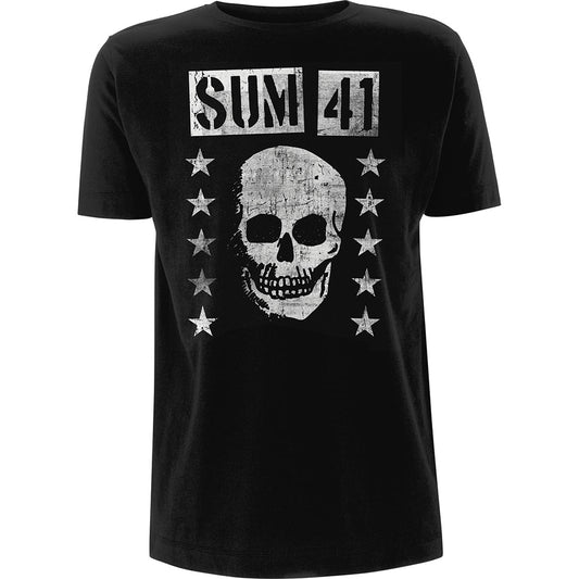 Sum 41 Unisex T-Shirt: Grinning Skull T-Shirt