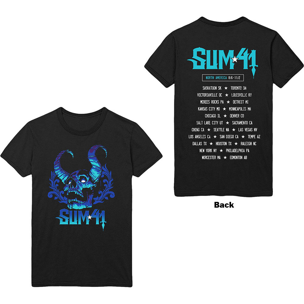 Sum 41 Unisex T-Shirt: Blue Demon (Back Print) T-Shirt