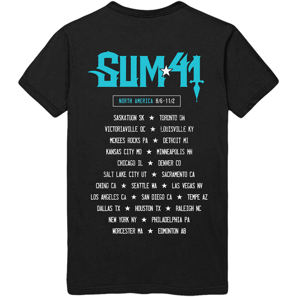 Sum 41 Unisex T-Shirt: Blue Demon (Back Print) T-Shirt