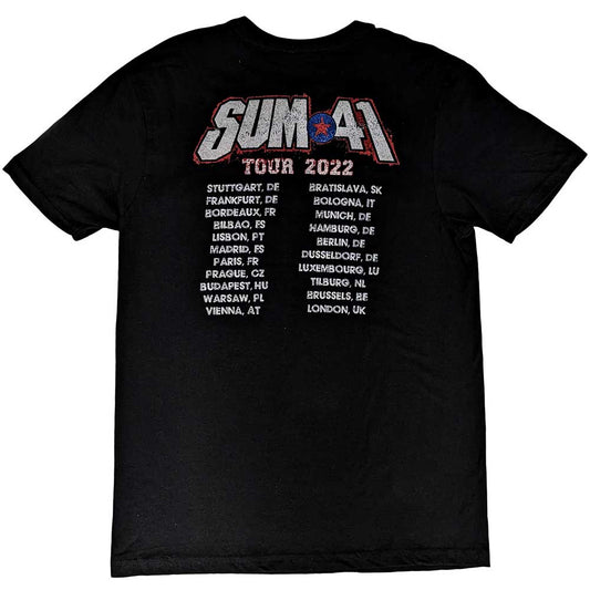 Sum 41 Unisex T-Shirt: All Killer No Filler European Tour 2022 (Back Print) (Ex-Tour) T-Shirt