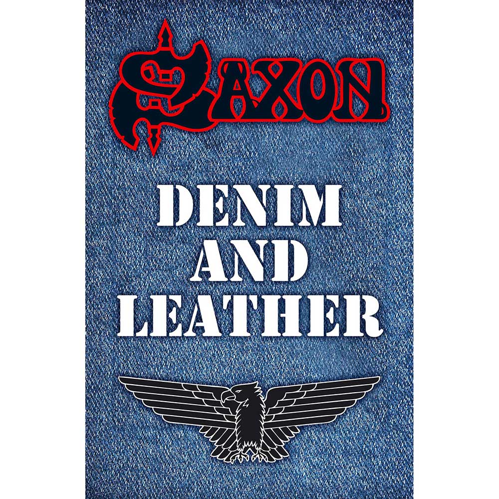 Saxon Textile Poster: Denim & Leather Textielposter