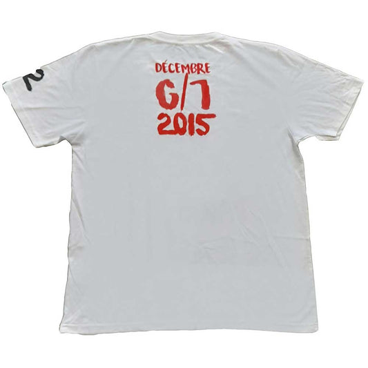 U2 Unisex T-Shirt: Paris 2015 Nous N'Avons Pas Peur (Back Print) (Ex-Tour) T-Shirt