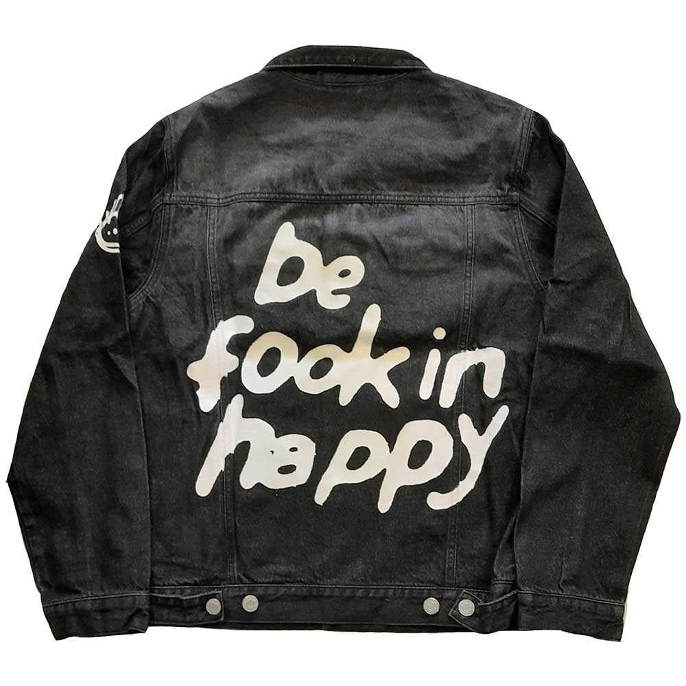 Yungblud Unisex Denim Jacket: Be Fooking Happy (Back & Sleeve Print) Spijkerjas
