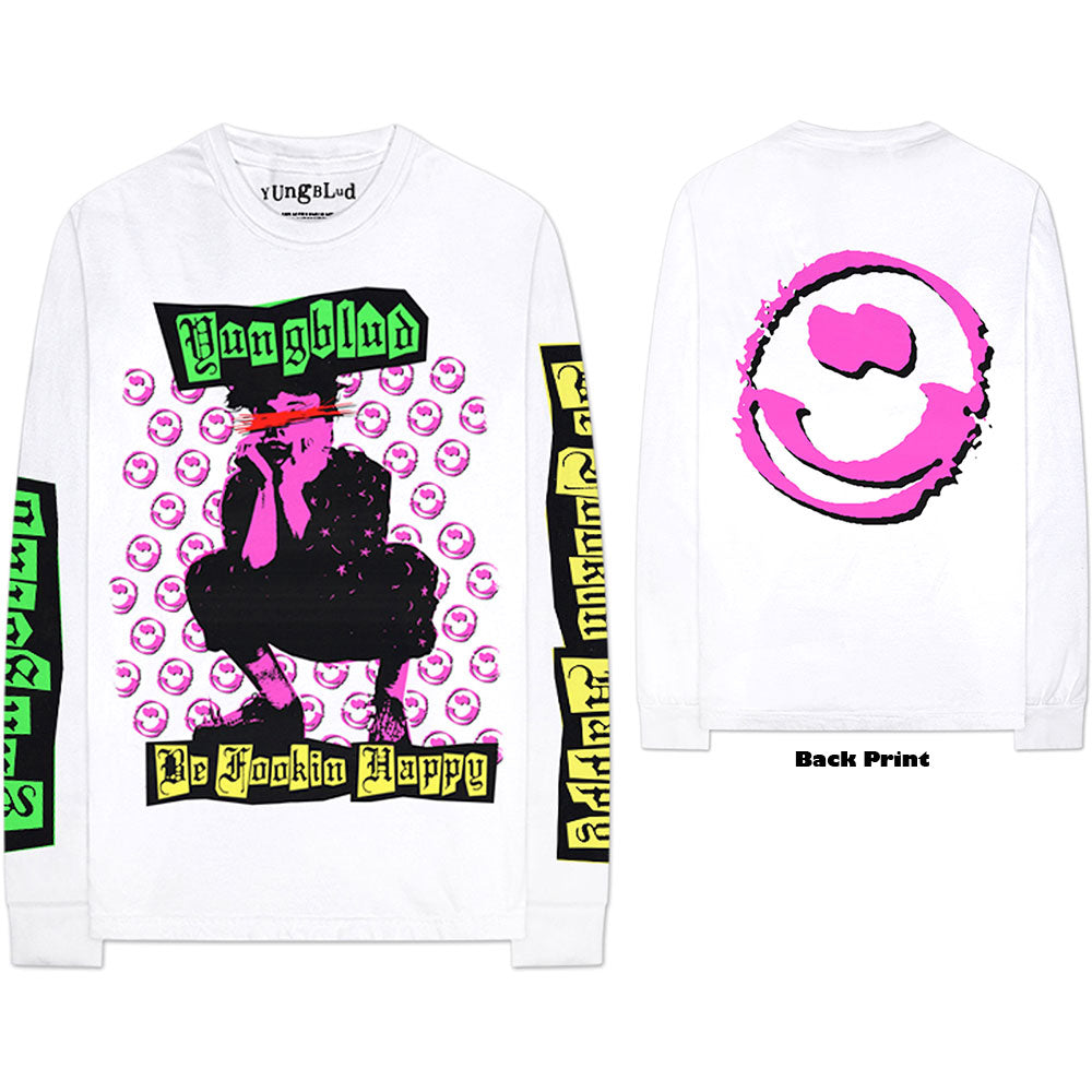 Yungblud Unisex Long Sleeve T-Shirt: Punker (Back & Sleeve Print) Long Sleeve T-Shirt