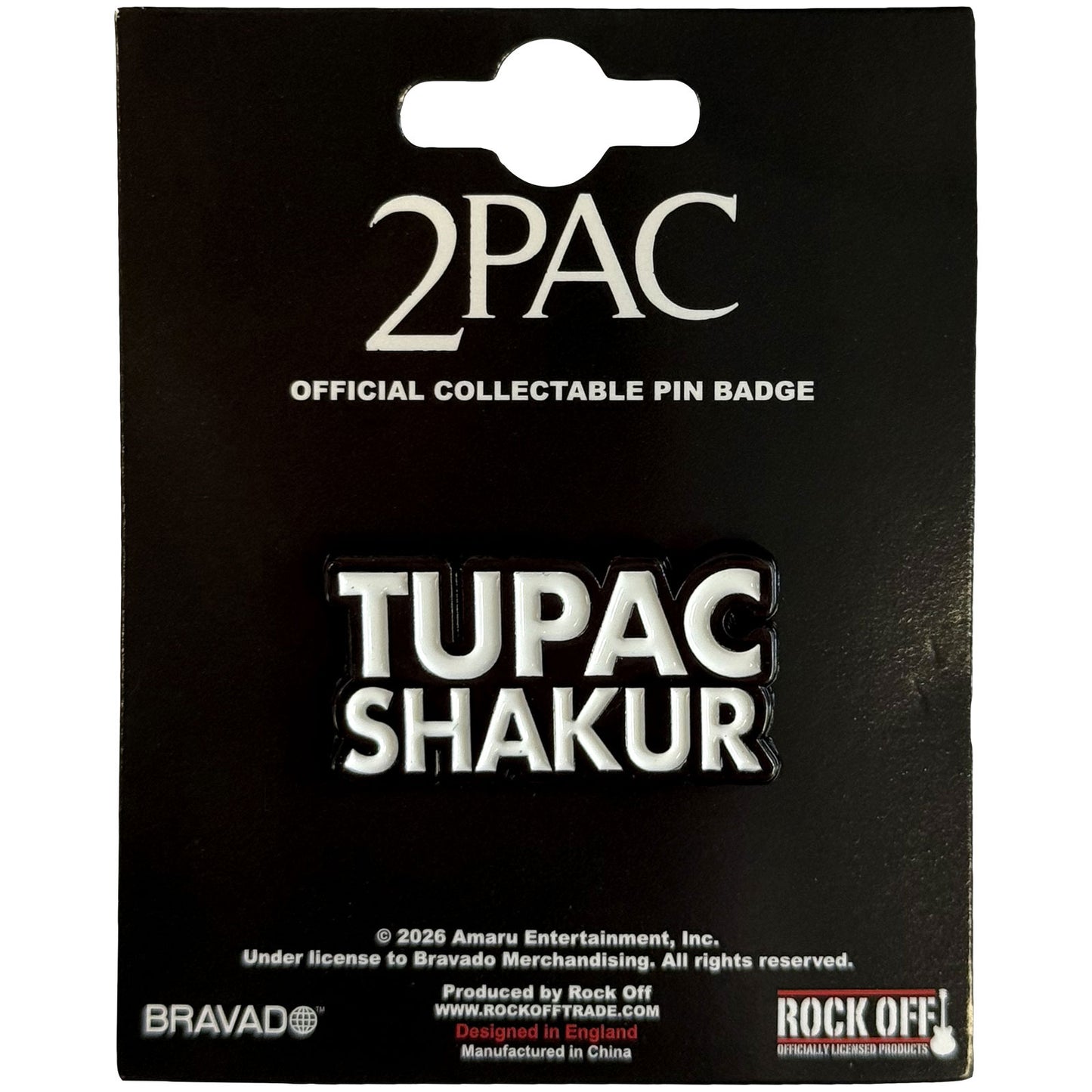 Een foto van een Tupac Speld Badge