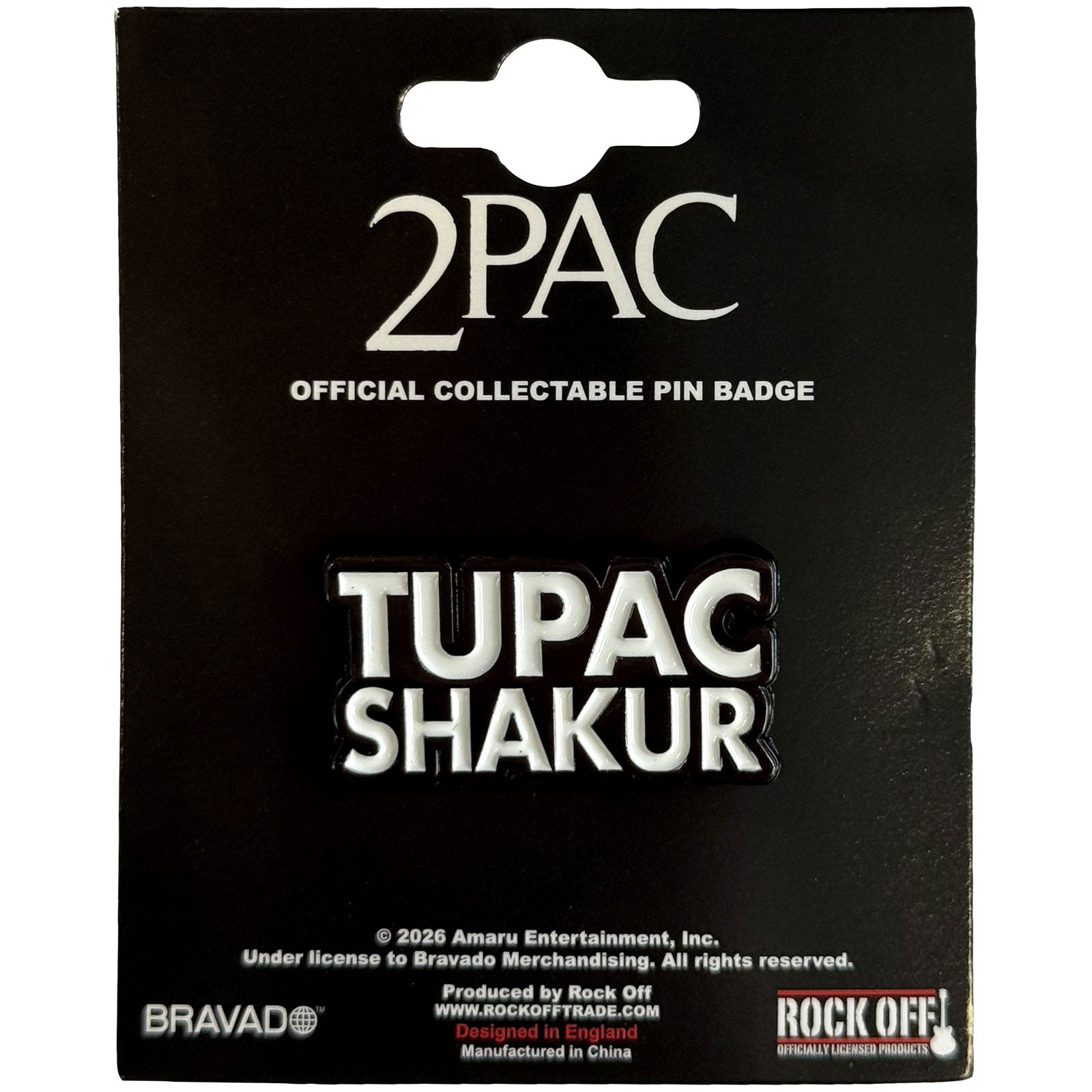 Een foto van een Tupac Speld Badge