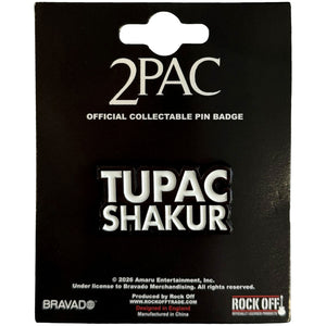 Een foto van een Tupac Speld Badge