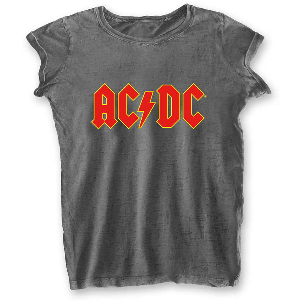 AC/DC Ladies T-Shirt: Logo (Burnout) T-Shirt