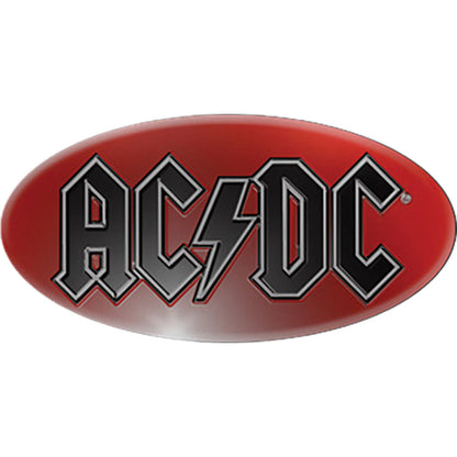 Een foto van een AC/DC Speld Badge