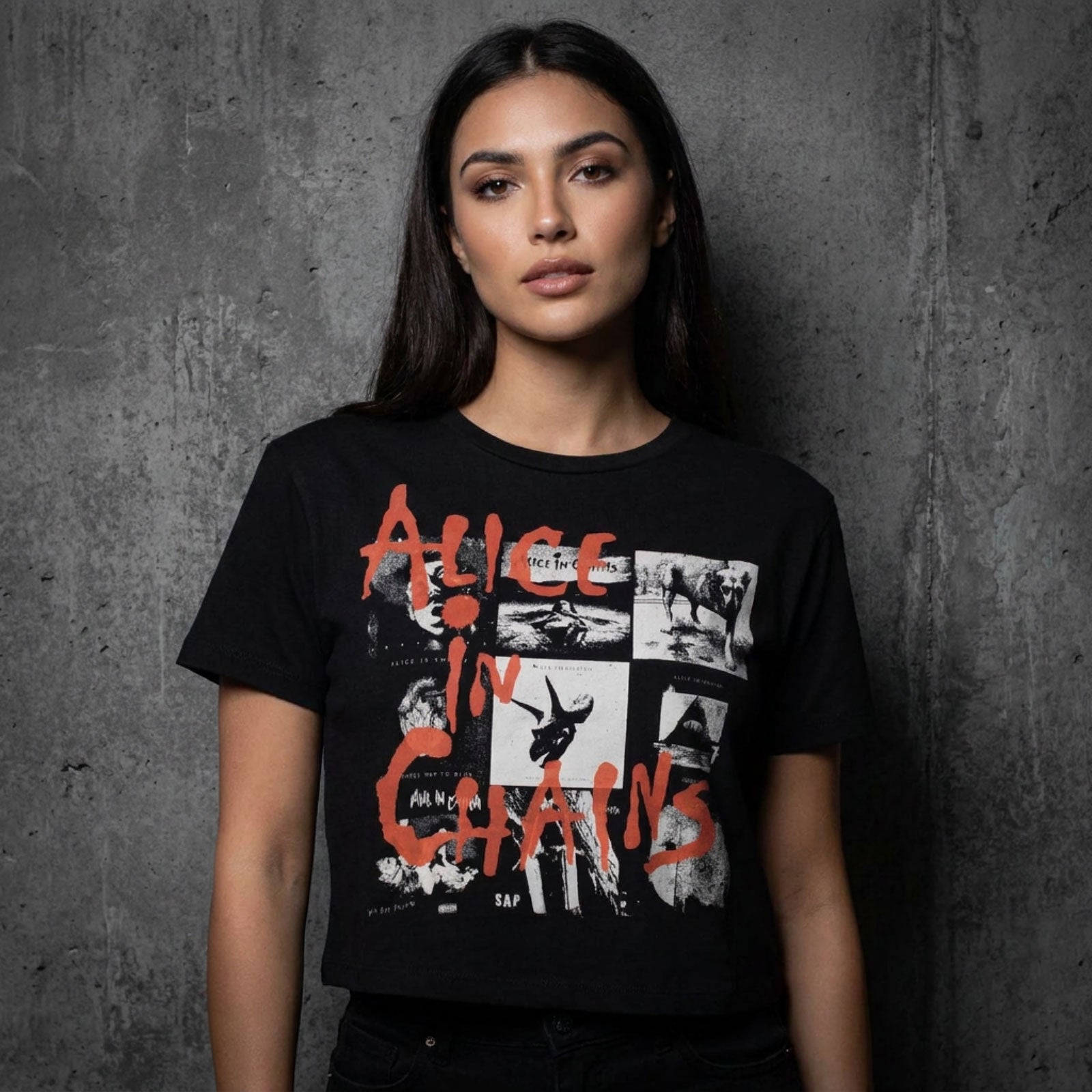 Een foto van een Alice In Chains Crop Top