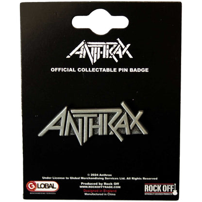 Een foto van een Anthrax Speld Badge
