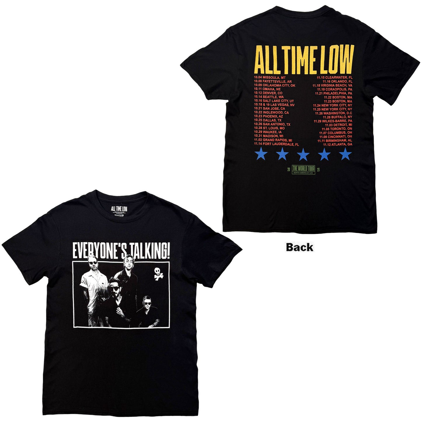 Een foto van een All Time Low T-Shirt