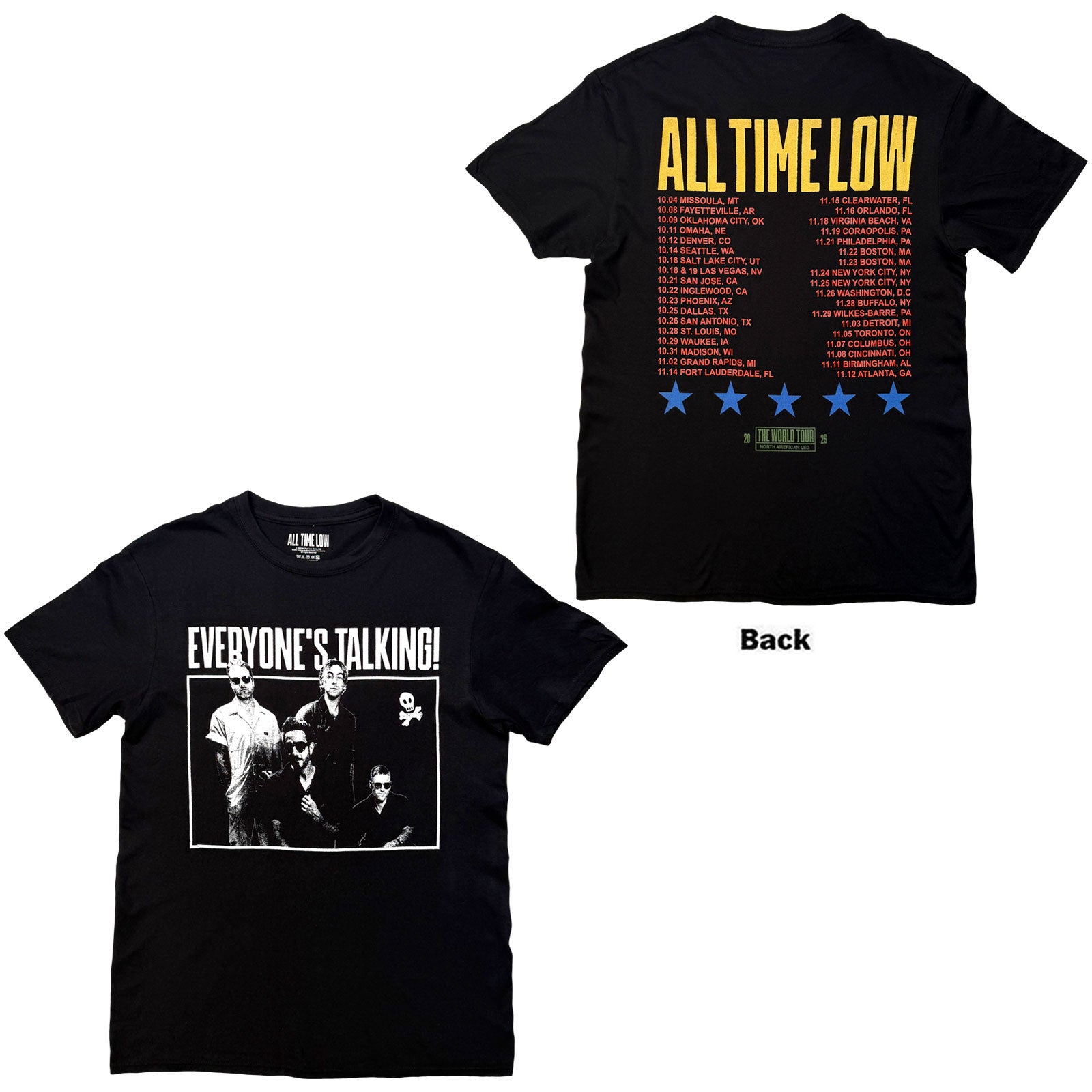 Een foto van een All Time Low T-Shirt