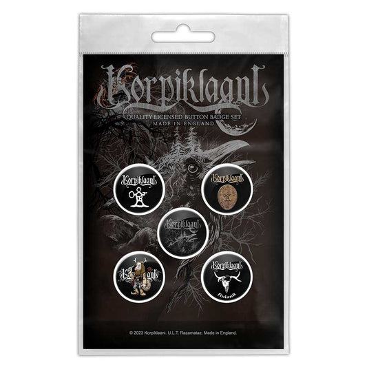 Een foto van een Korpiklaani Knop Badge Pakket