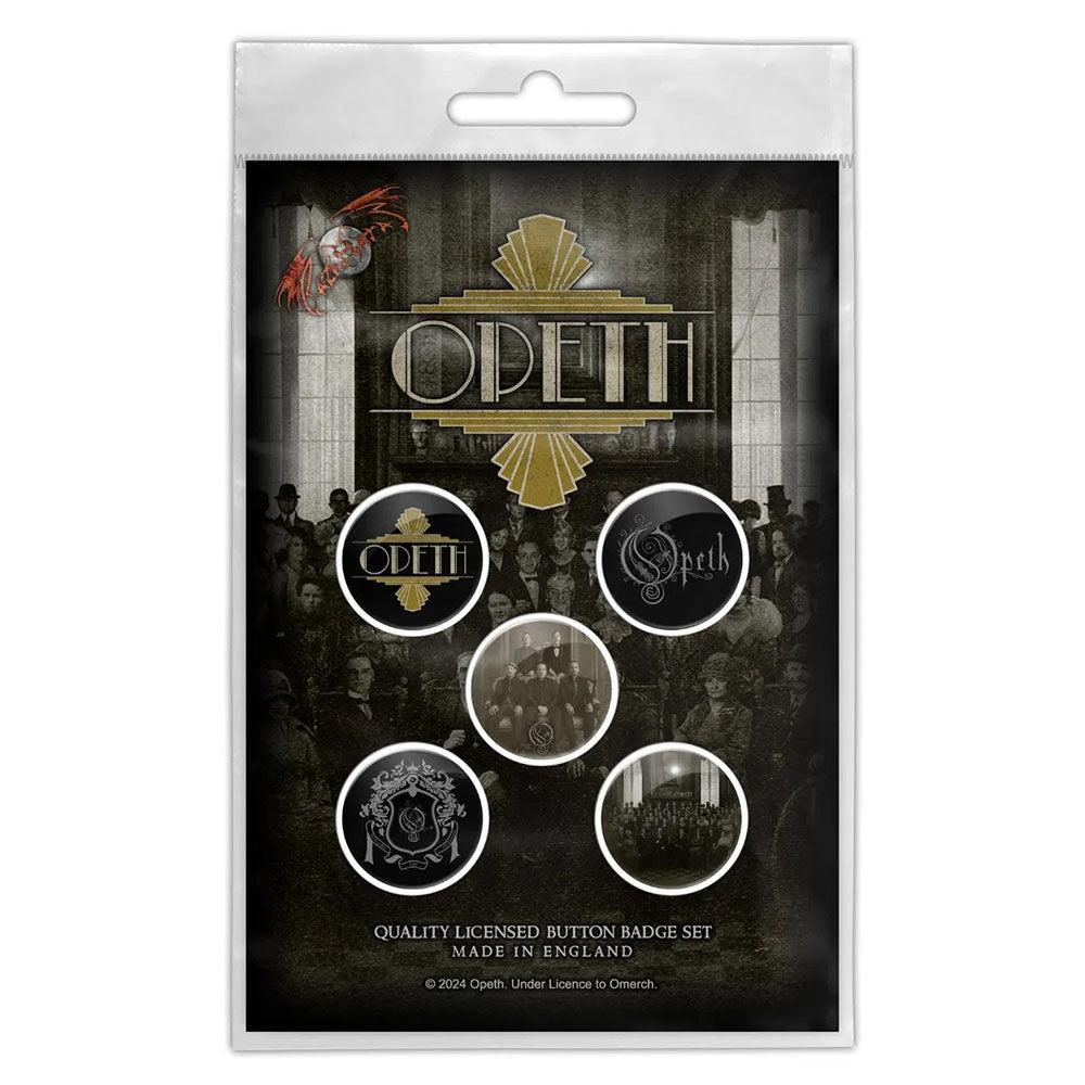 Een foto van een Opeth Speld Badge
