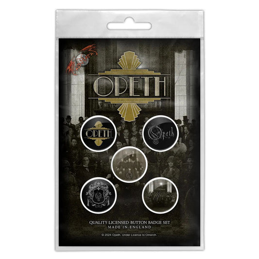 Een foto van een Opeth Speld Badge