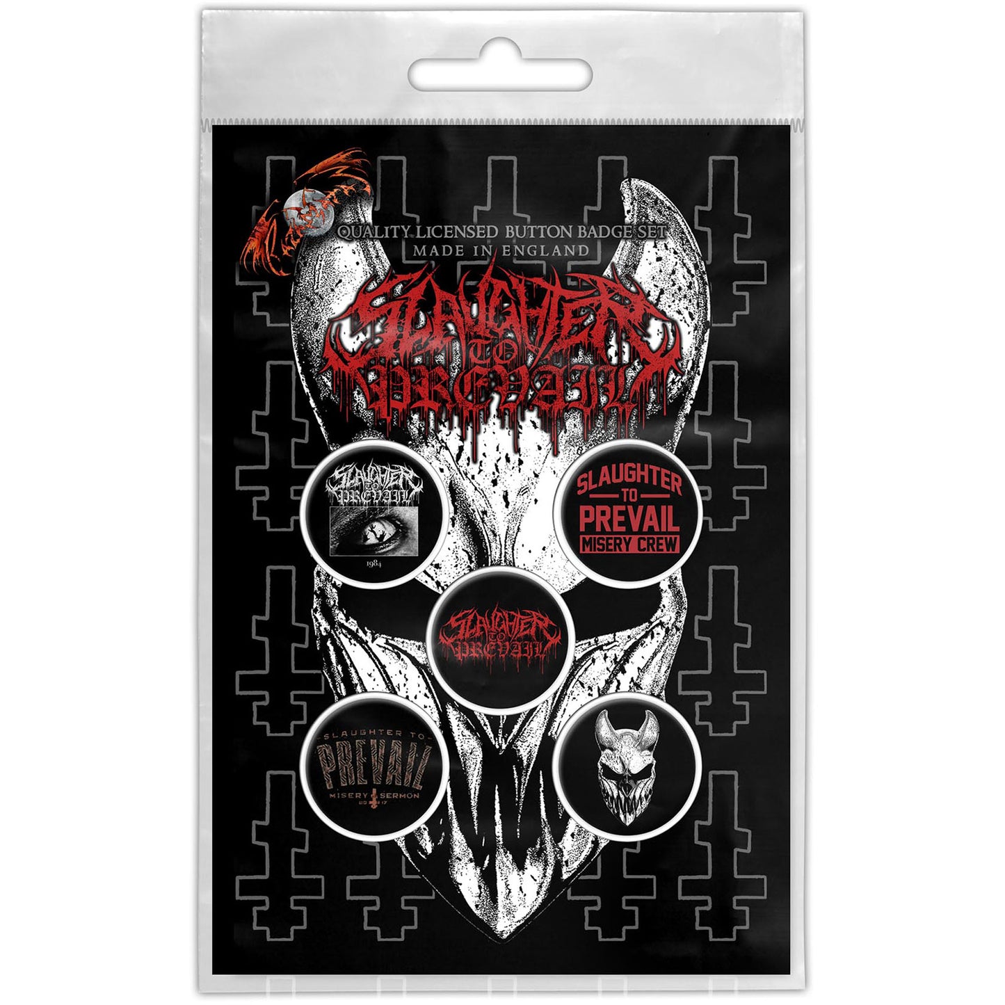 Een foto van een Slaughter To Prevail Speld Badge