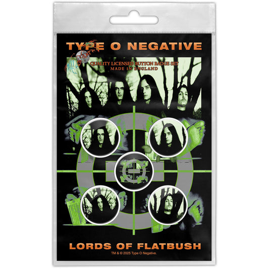 Een foto van een Type O Negative Speld Badge