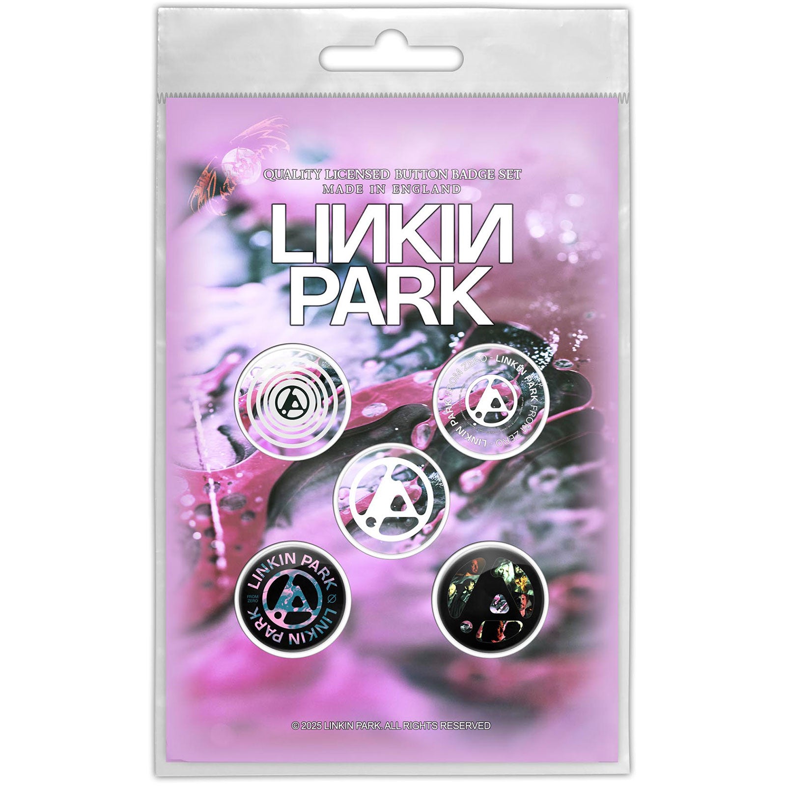 Een foto van een Linkin Park Speld Badge