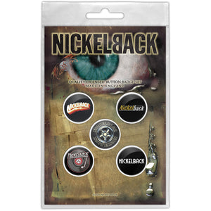 Een foto van een Nickelback Speld Badge