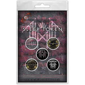 Een foto van een Sleep Token Speld Badge