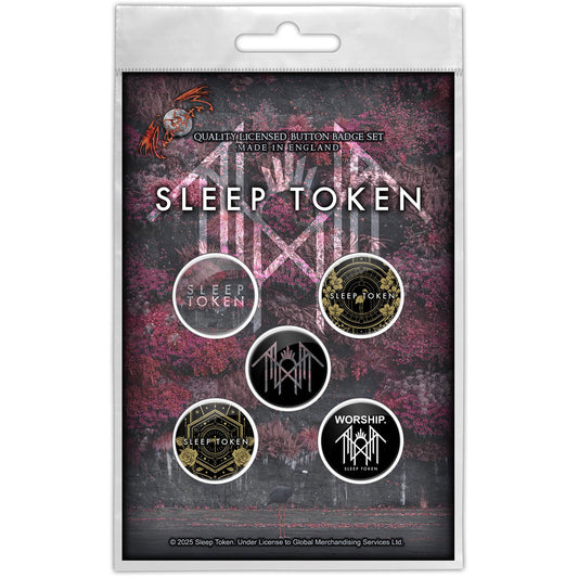 Een foto van een Sleep Token Speld Badge