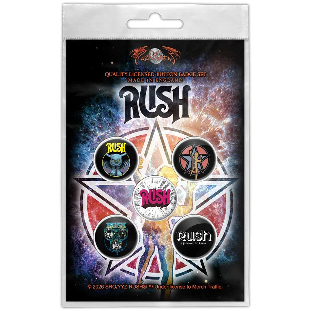 Een foto van een Rush Speld Badge