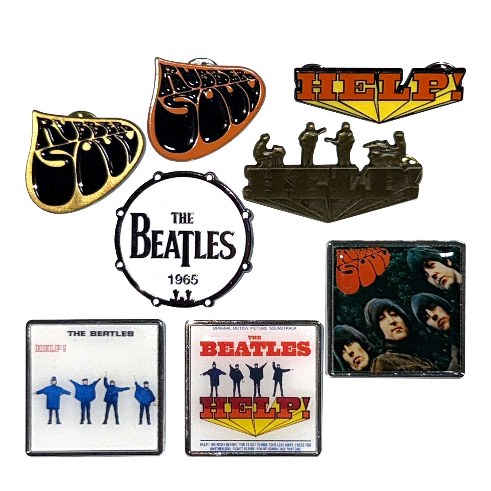 Een foto van een The Beatles Speld Badge