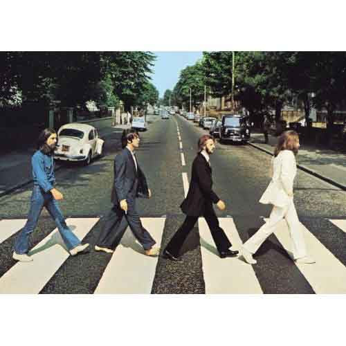 Een foto van een The Beatles Briefkaart