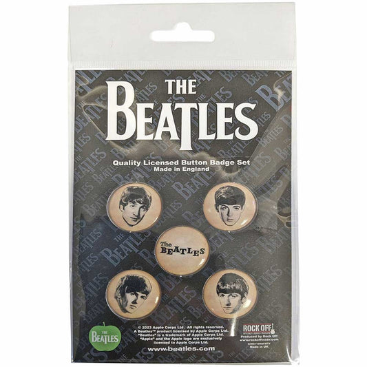 Een foto van een The Beatles Knop Badge Pakket