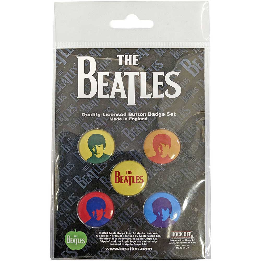 Een foto van een The Beatles Knop Badge Pakket