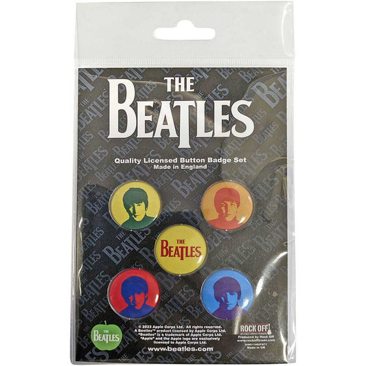 Een foto van een The Beatles Knop Badge Pakket