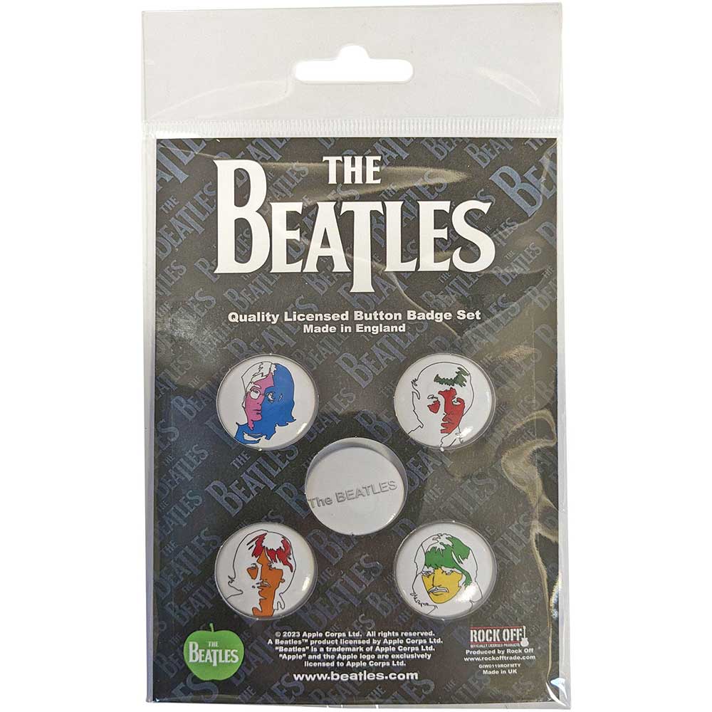 Een foto van een The Beatles Knop Badge Pakket