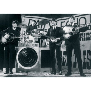 Een foto van een The Beatles Briefkaart