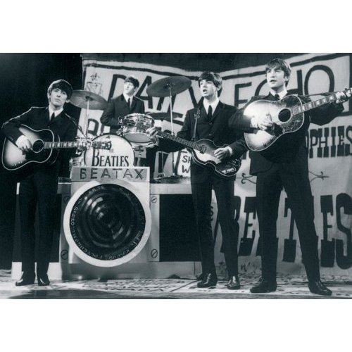 Een foto van een The Beatles Briefkaart