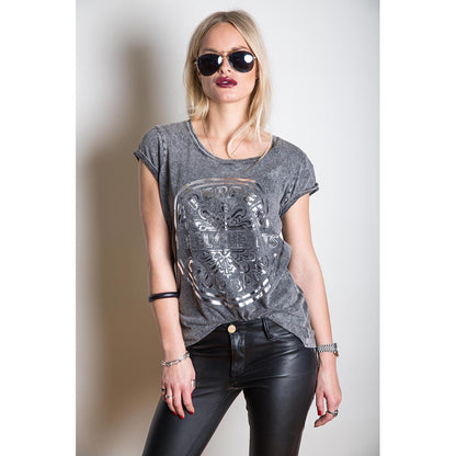 The Beatles Ladies T-Shirt: Sgt Pepper Drum (Wash Collection) T-Shirt