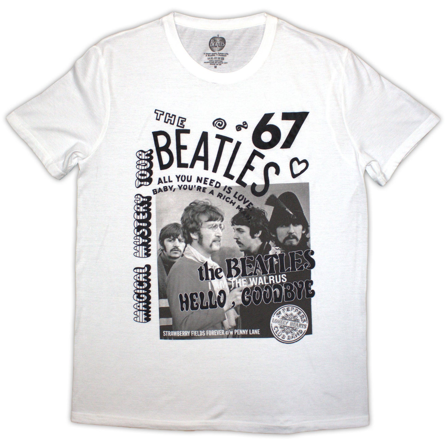 Een foto van een The Beatles T-Shirt