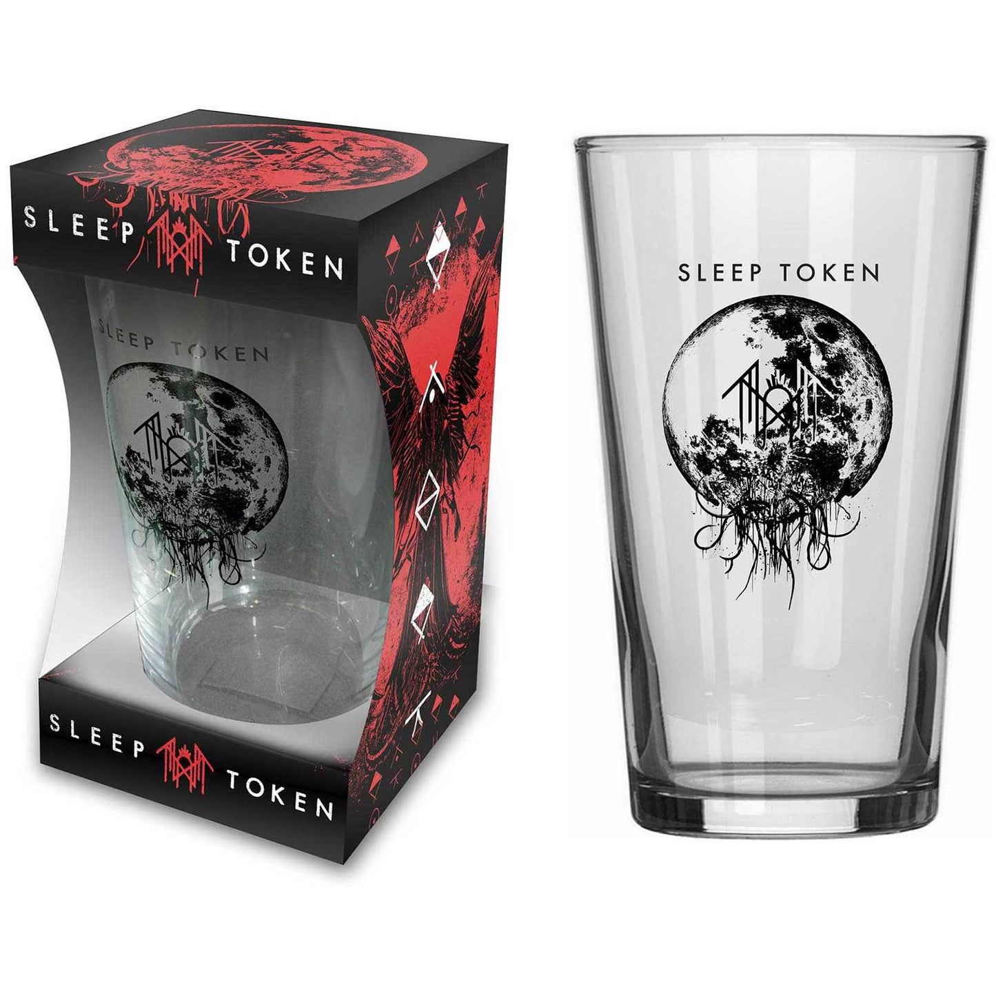 Een foto van een Sleep Token Bierglas