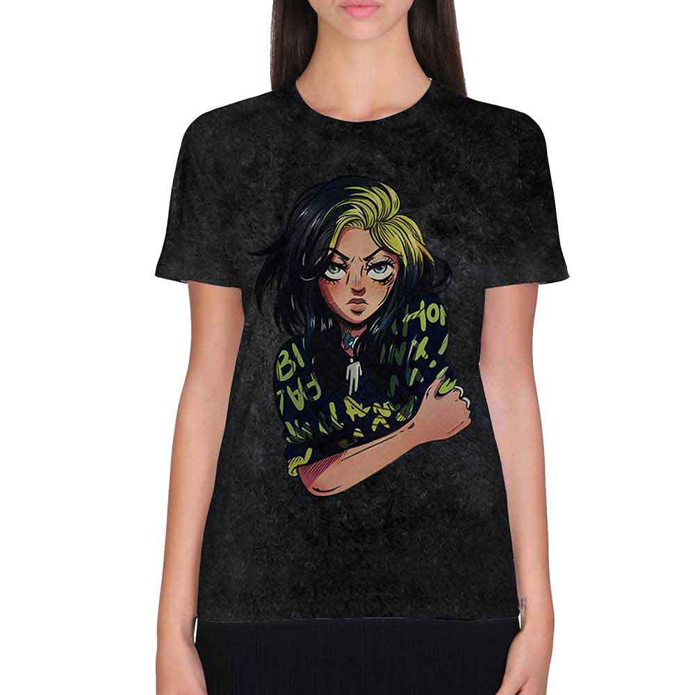 Een foto van een Billie Eilish T-Shirt