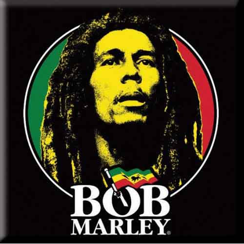 Een foto van een Bob Marley Koelkastmagneet
