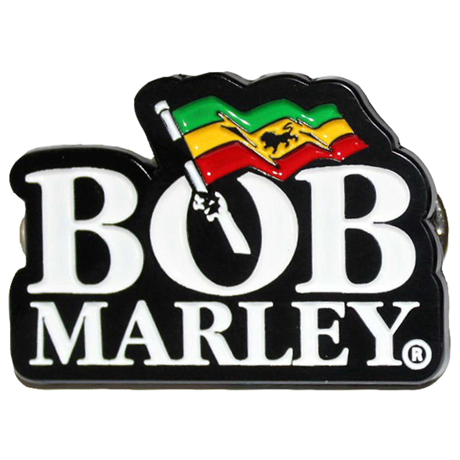 Een foto van een Bob Marley Speld Badge