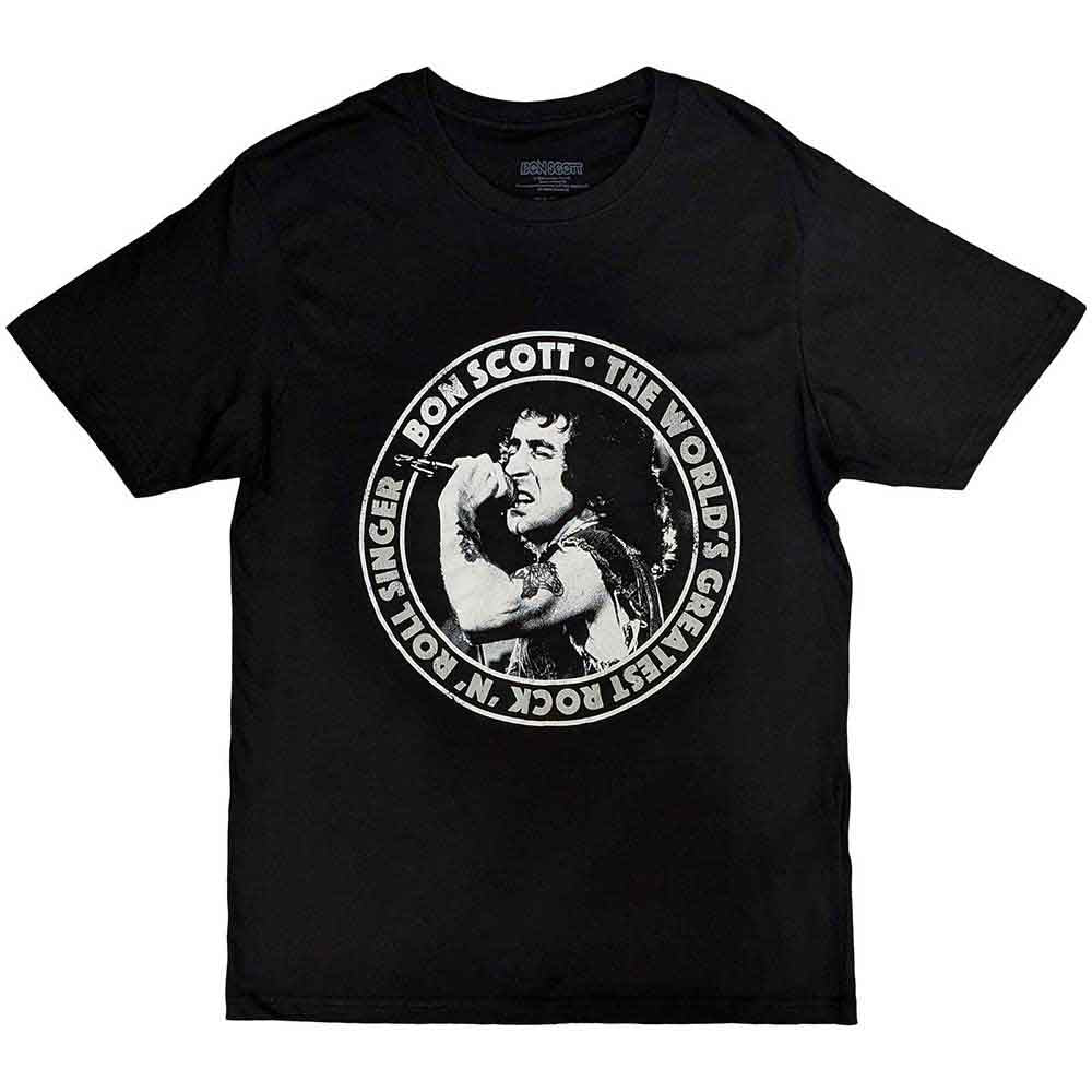 Een foto van een Bon Scott T-Shirt