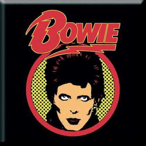 Een foto van een David Bowie Koelkastmagneet