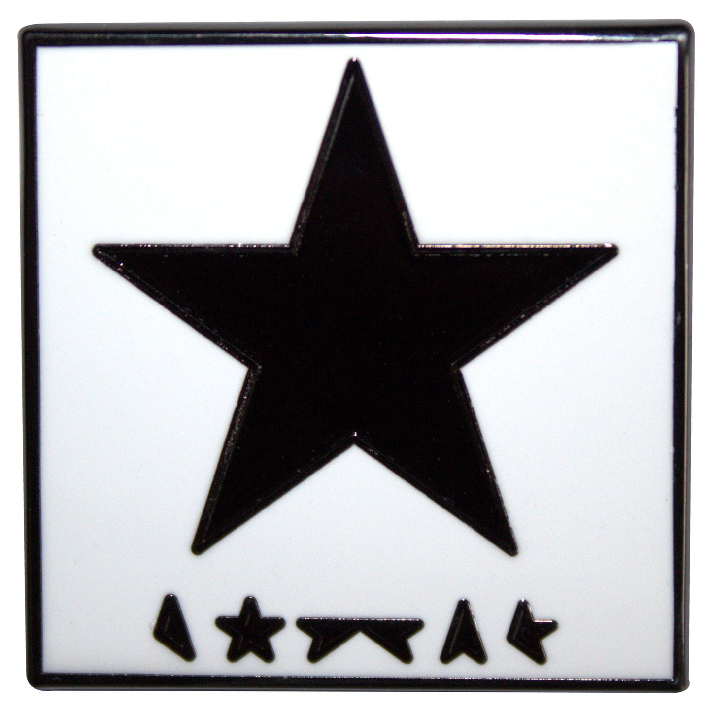 Een foto van een David Bowie Speld Badge