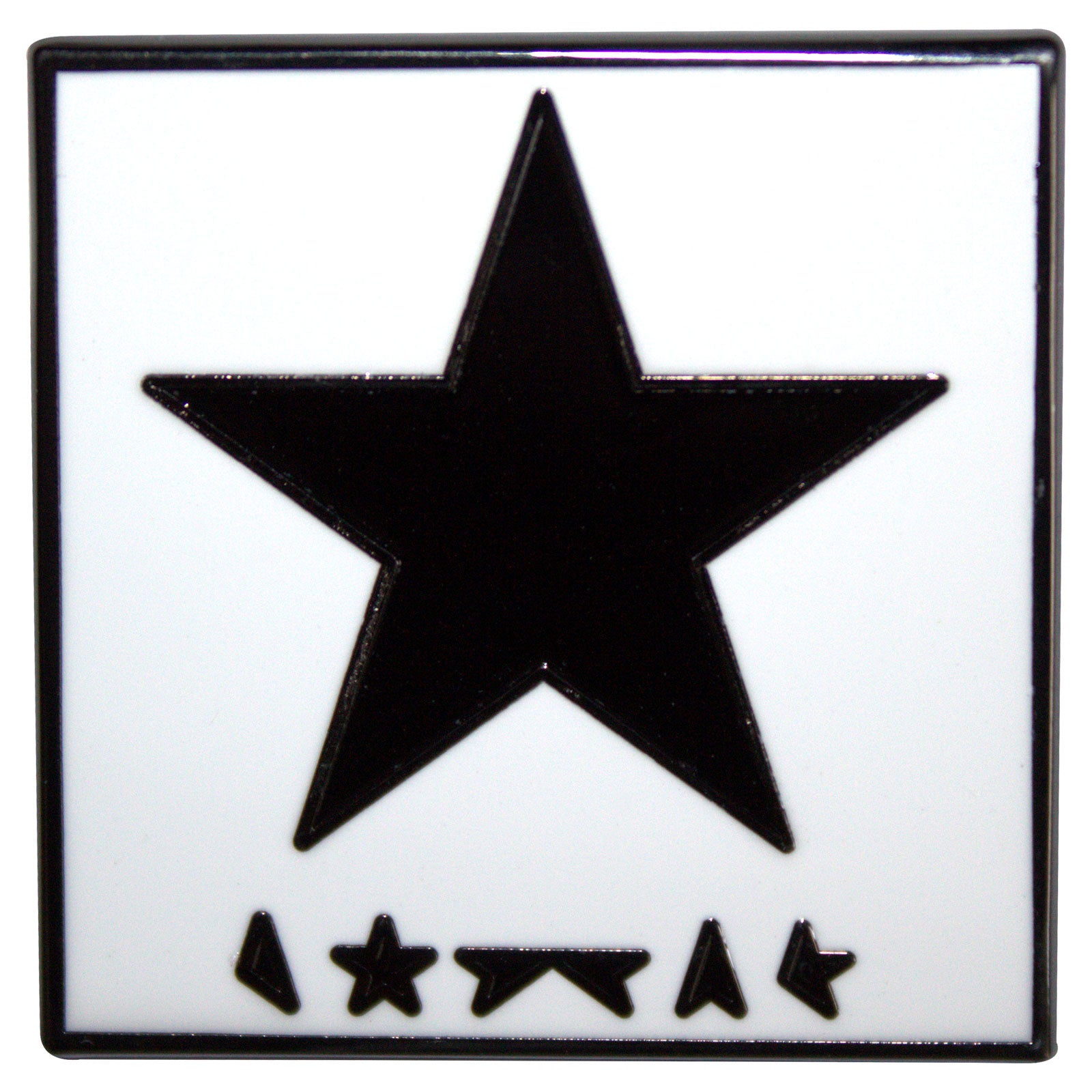 Een foto van een David Bowie Speld Badge