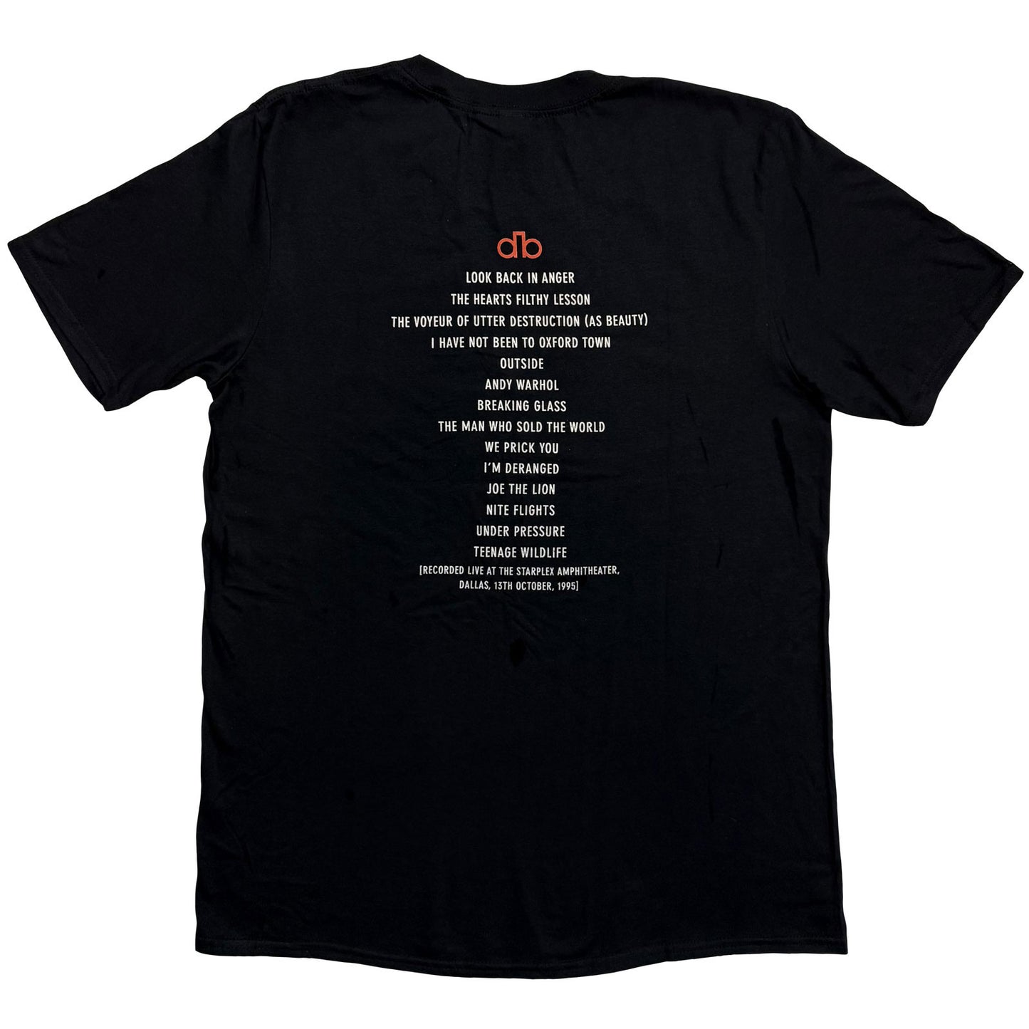 Een foto van een David Bowie T-Shirt