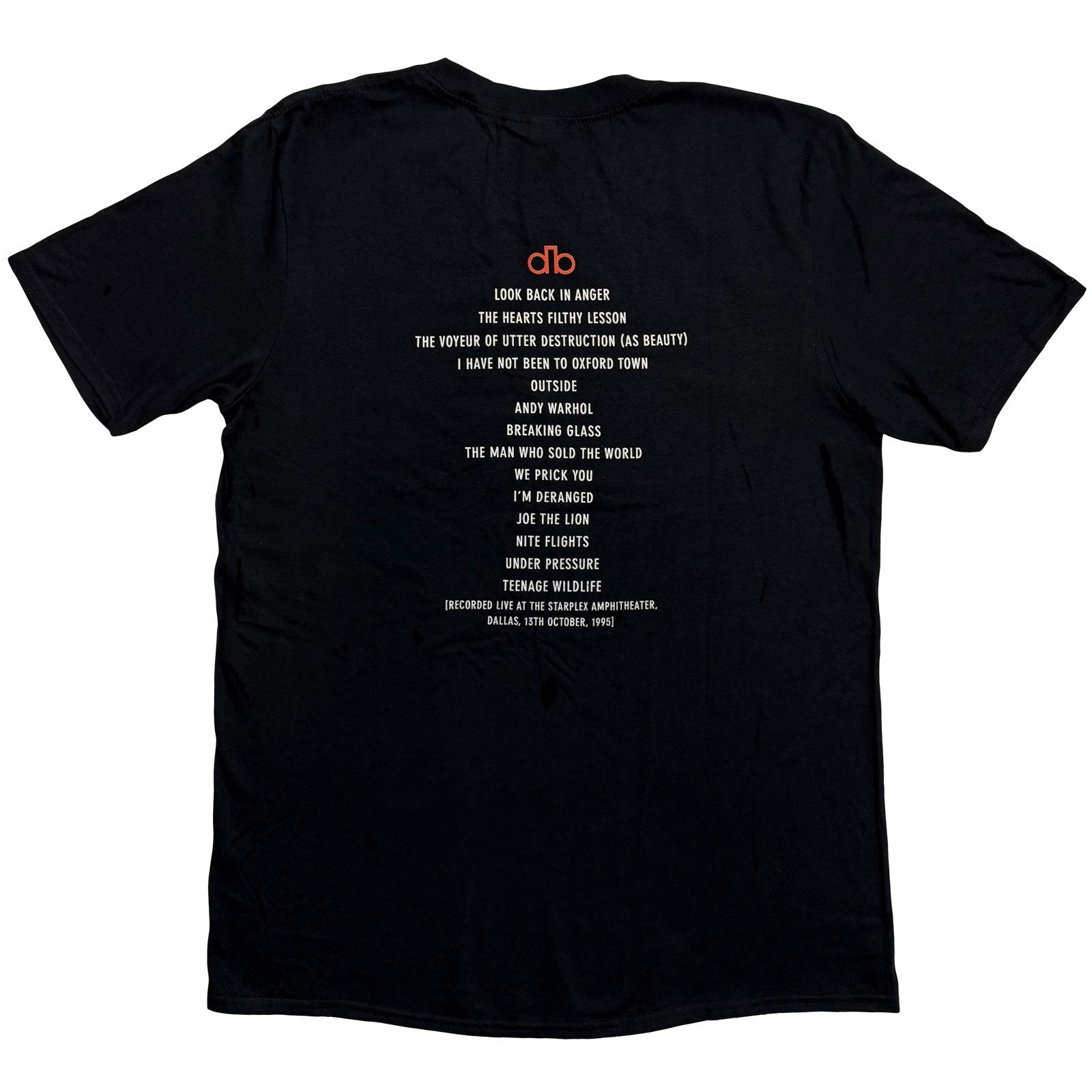 Een foto van een David Bowie T-Shirt