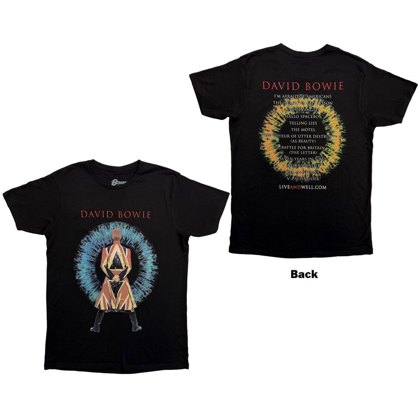 Een foto van een David Bowie T-Shirt